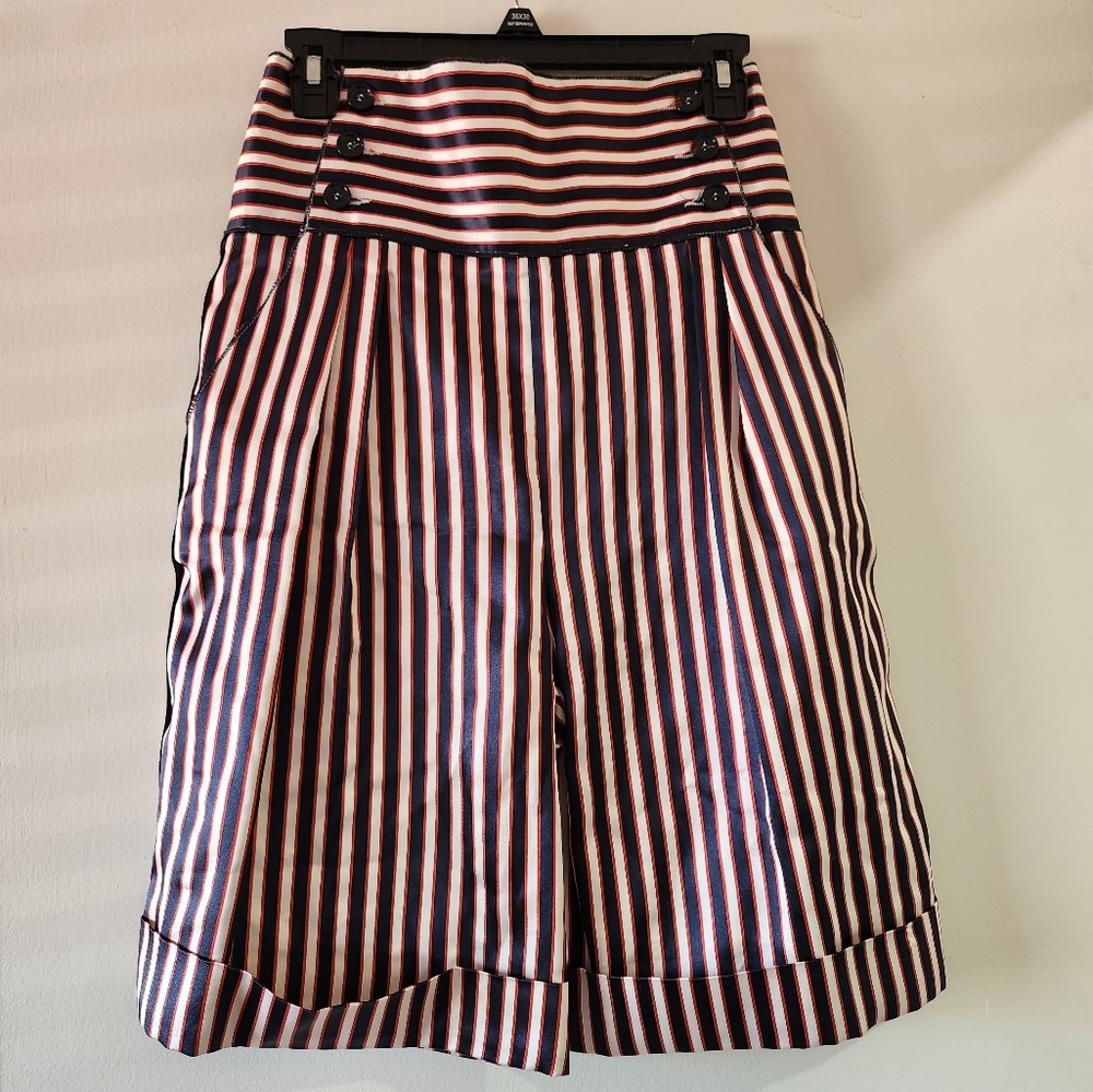 D&G Bermuda Stripe High Waist Shorts